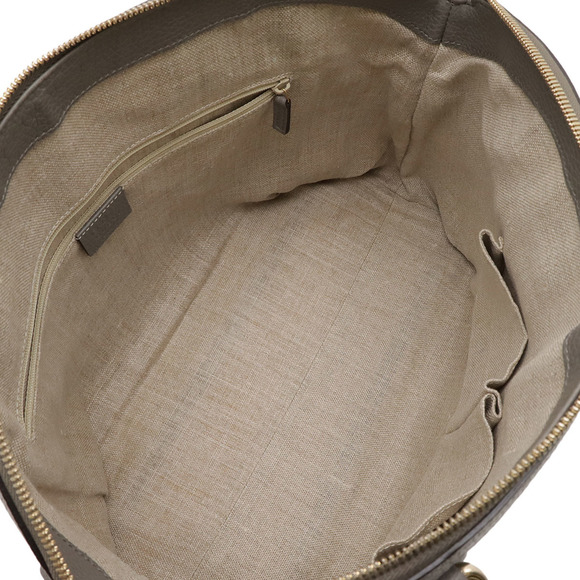 GUCCI Authentic Gray Leather Shoulder Bag - Picture 9 of 10